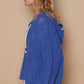 POL Cable Knit Hooded Chenille Sweater