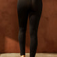 Double Take Wide Waistband Distressed Slim Fit Leggings