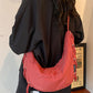 Lace-Up Polyester Crossbody Bag
