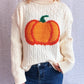 Pumpkin Turtleneck Long Sleeve Sweater