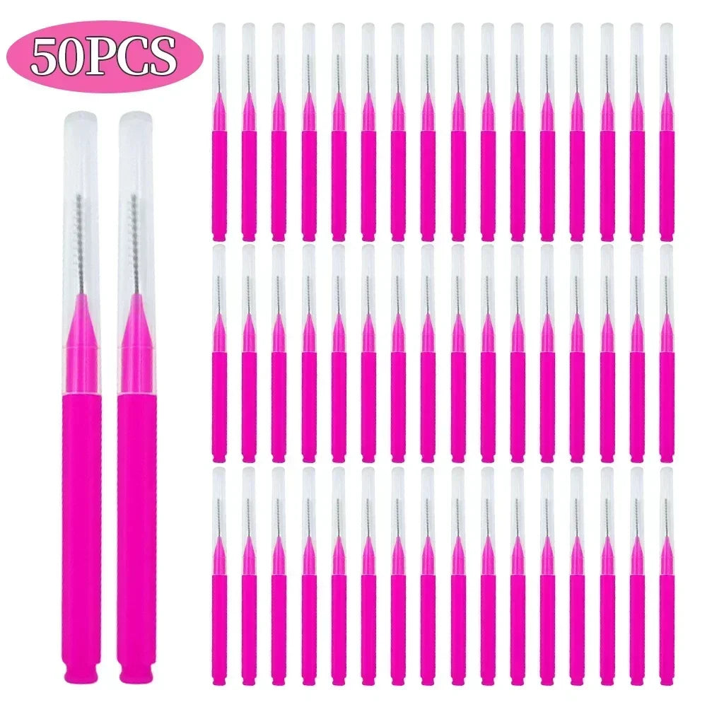 5/10/50PCS Mini Eyebrow Brush Brow Perm Brush Disposable Brow Lifting Brushes Bendable Micro Eyelash Brush Applicators Tools