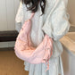 Lace-Up Polyester Crossbody Bag
