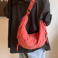 Lace-Up Polyester Crossbody Bag