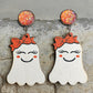 Ghost Shape Wooden Dangle Earrings