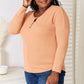 Basic Bae Half Button Long Sleeve Top