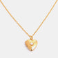 Zircon Heart Shape 14K Gold-Plated Pendant Necklace