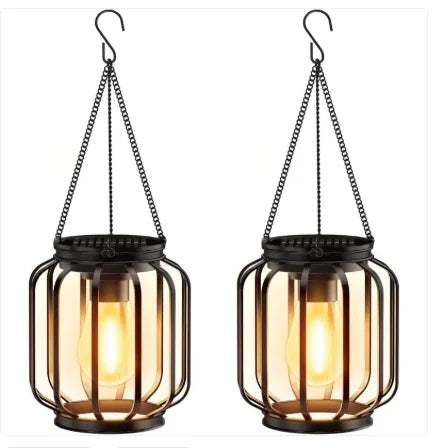 Fashion Simple Solar Garden Metal Hanging Lamp