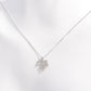 925 Sterling Silver Zircon Maple Leaf Necklace