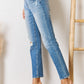 Kancan High Rise Distressed Slim Straight Jeans