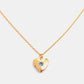 Zircon Heart Shape 14K Gold-Plated Pendant Necklace