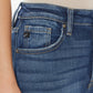 Kancan Raw Hem High Waist Cropped Jeans