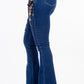 American Bazi High Rise Lace Up Jeans