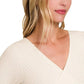 Zenana Ribbed Surplus Waist Band Long Sleeve Top