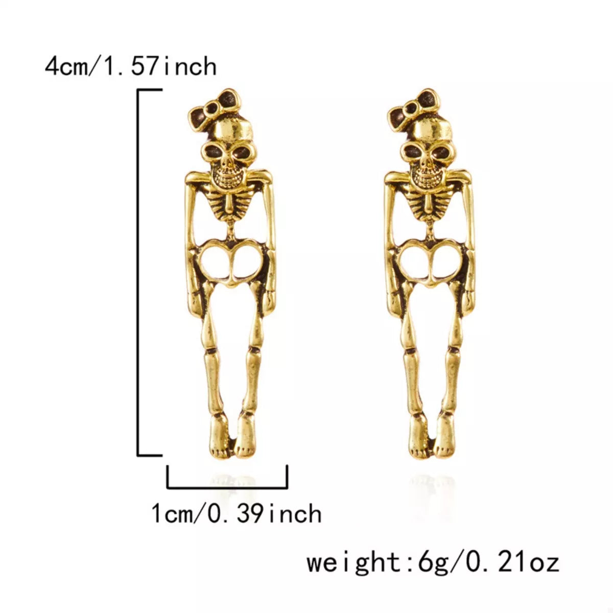Halloween Skeleton Drop Earrings