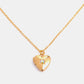 Zircon Heart Shape 14K Gold-Plated Pendant Necklace