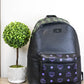 MCM Color Splash Green Purple Medium Mixed Leather Backpack