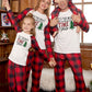 Slogan Graphic Top and Plaid Pants Set