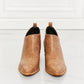 MMShoes Trust Yourself Embroidered Crossover Cowboy Bootie in Caramel