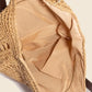 Fame Straw Braided Rounded Tote Bag