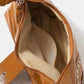 Fame Faux Leather Studded Trim Shoulder Bag