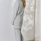 Basic Bae Full Size Ribbed High-Low Top and Wide Leg Pants Set