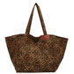 Leopard Print Canvas Tote Bag