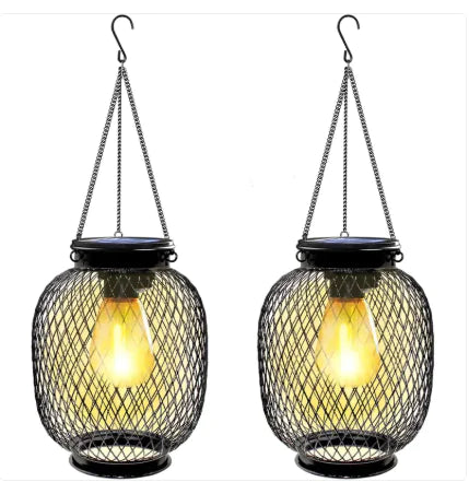 Fashion Simple Solar Garden Metal Hanging Lamp