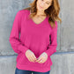 Basic Bae Full Size V-Neck Lantern Sleeve Top