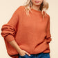 Haptics Full Size Side Slit Texture Asymmetric Sweater