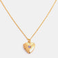 Zircon Heart Shape 14K Gold-Plated Pendant Necklace