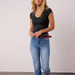 Scoop Neck Cap Sleeve T-Shirt