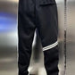 Men's Plus Size Drawstring Striped Joggers