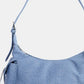 Fame Braided Accent Double Pocket Shoulder Bag