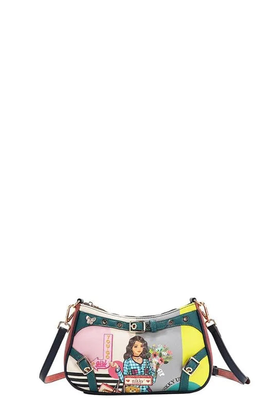 Nicole Lee USA Crescent Shaped Crossbody Bag