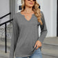 Notched Long Sleeve T-Shirt