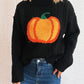 Pumpkin Turtleneck Long Sleeve Sweater