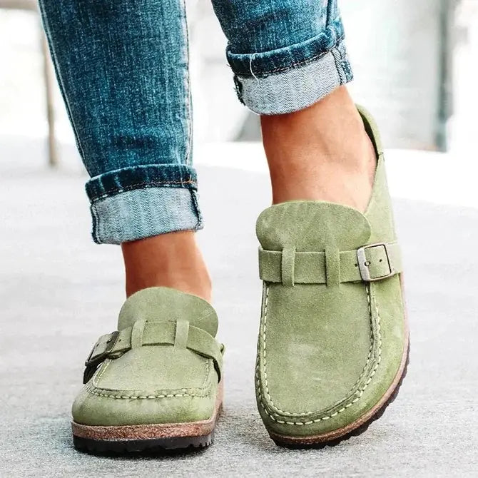 Round-Toe Low-Heel Women's Sandals Colorful