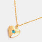 Zircon Heart Shape 14K Gold-Plated Pendant Necklace