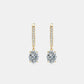 3 Carat Moissanite 925 Sterling Silver Earrings