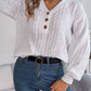Cable-Knit V-Neck Long Sleeve Sweater