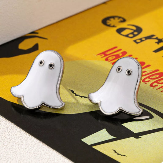 2 Pair Halloween Ghost Stud Earrings