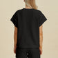 Double Take Full Size Texture T-Shirt and Shorts Set