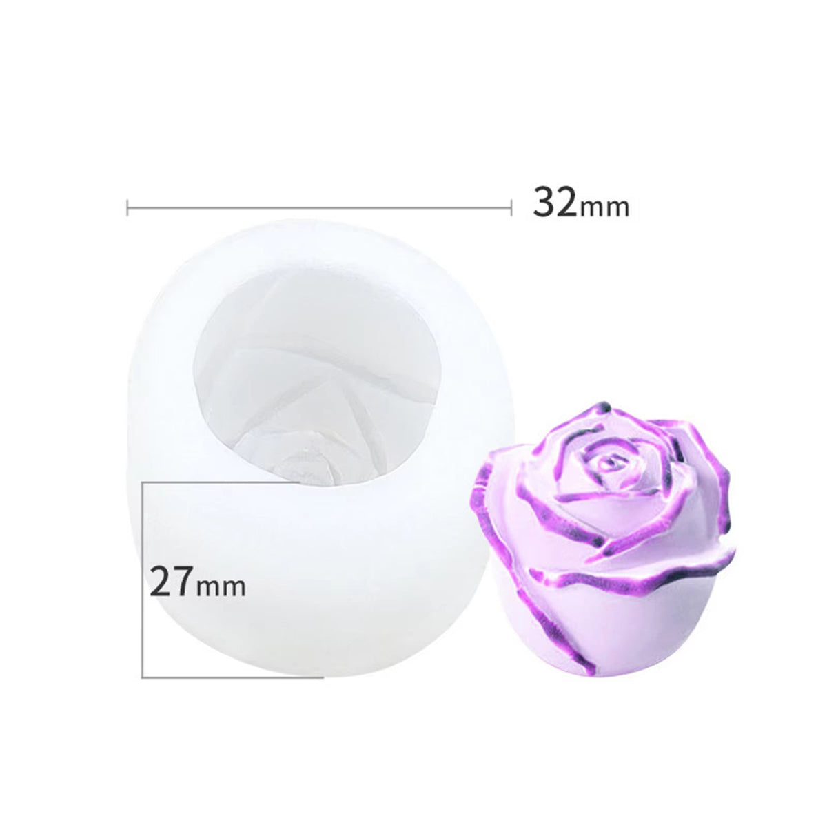 3D Silicone Rose Shape Ice Cube Maker Ice Cream Silicone Mold Ice Ball Maker Reusable Whiskey Cocktail Mould Форма Для Льда HE