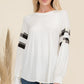 Celeste Full Size Plaid Detail Long Sleeve T-Shirt