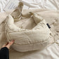 Lace-Up Polyester Crossbody Bag