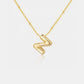 Gold-Plated Bubble Initial Necklace