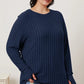 Basic Bae Full Size Ribbed Thumbhole Sleeve T-Shirt