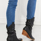 MMShoes Better in Texas Scrunch Cowboy Boots in Black