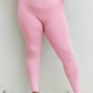 Zenana Fit For You Full Size High Waist Active Leggings in Light Rose