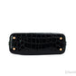 Tory Burch (142566) Small Black Crocodile Embossed Leather Micro Satchel Handbag